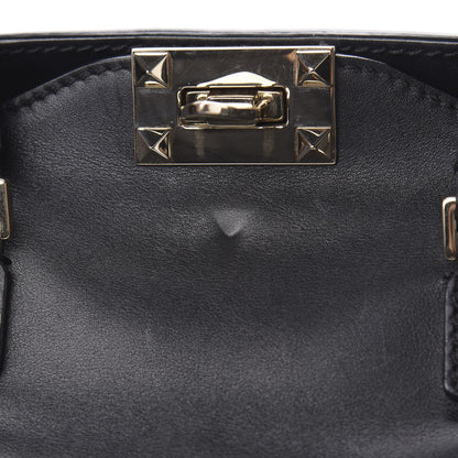 Valentino Garavani Vitello Rockstud Double Handle Tote Black 12 of 14