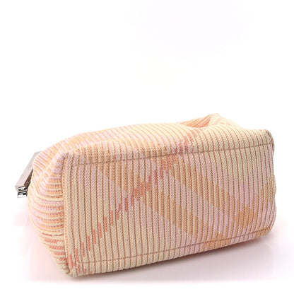 Burberry Canvas Knitted Check Mini Peg Duffle Bag Sherbert 3 of 8
