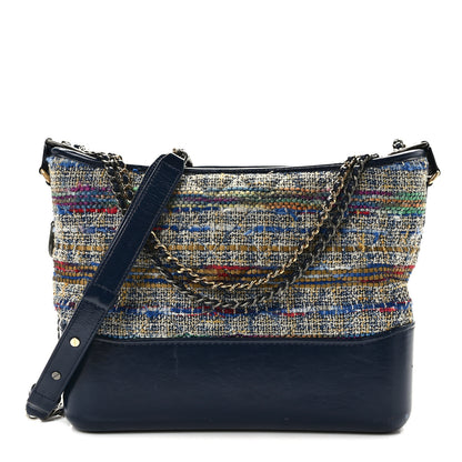 Chanel Tweed Calfskin Medium Gabrielle Hobo Blue 1 of 12