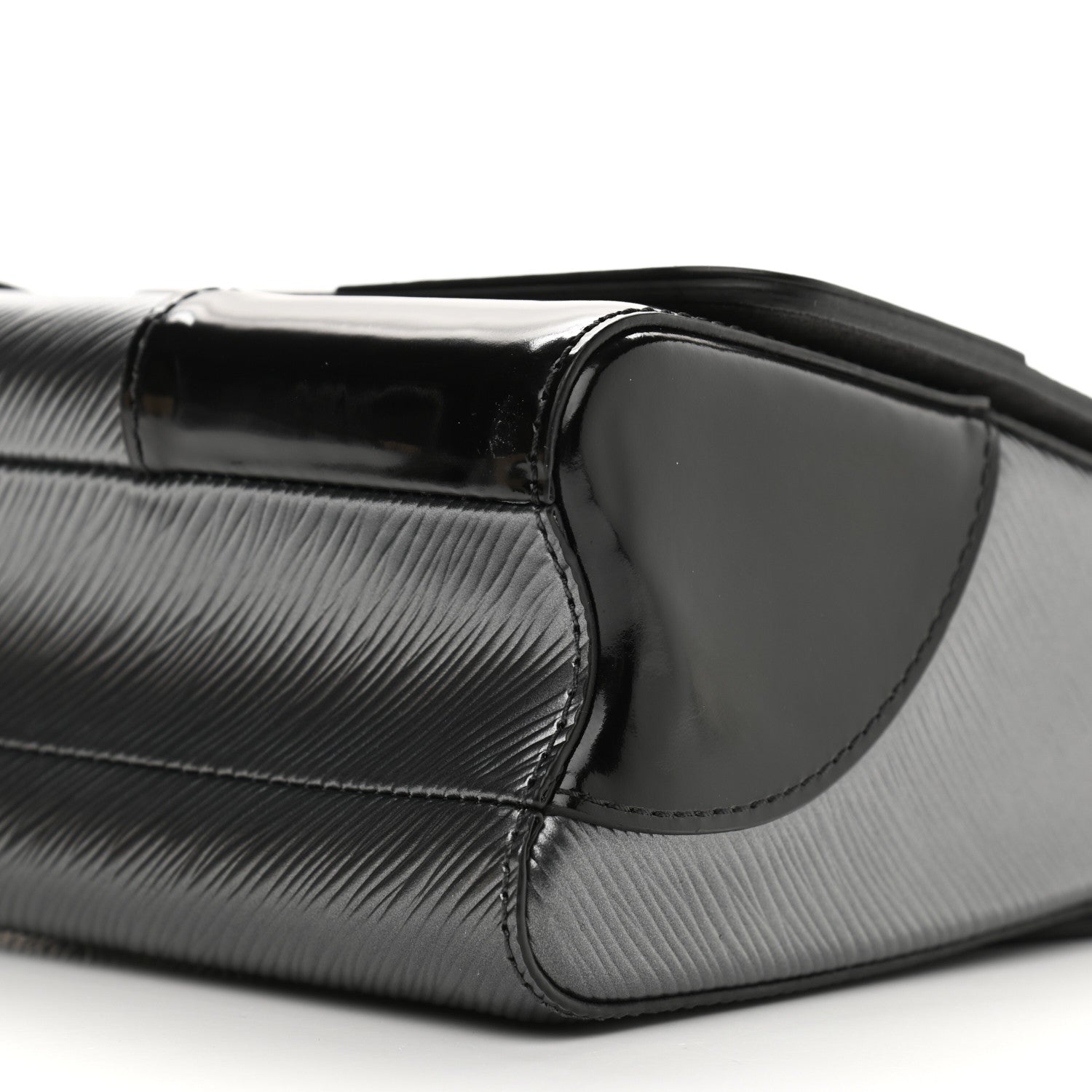 Louis Vuitton Epi Patent Twist Shoulder Bag MM Anthracite Nacre 9 of 9