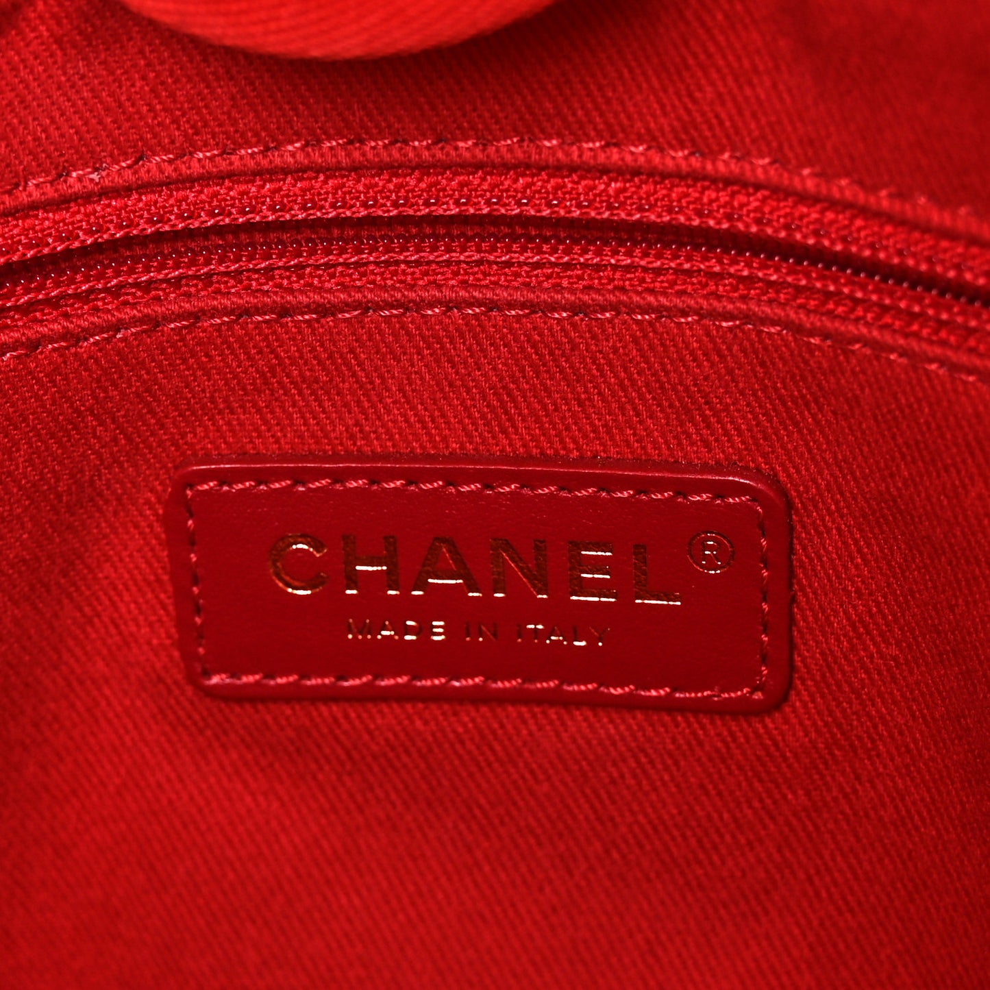 Mixed Fibers Striped Small Deauville Tote Red