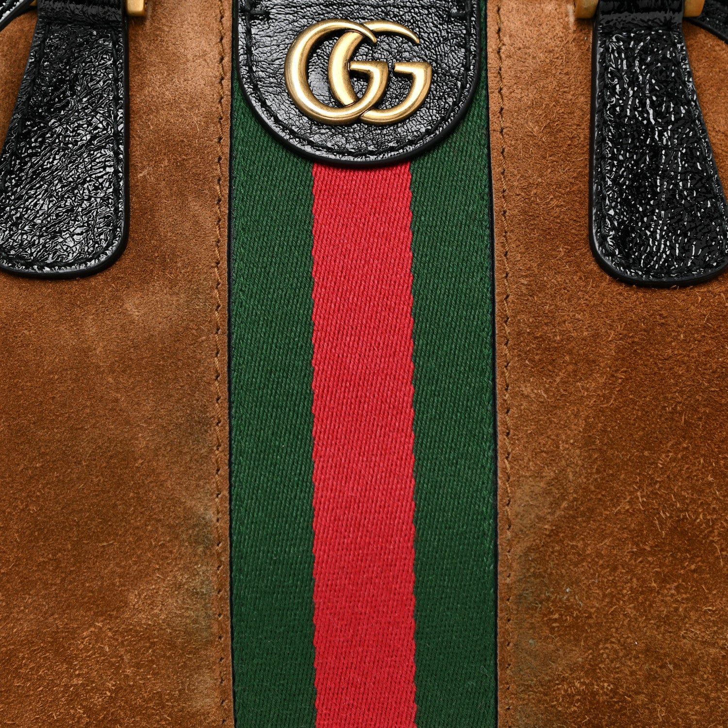 Gucci Suede Ophidia Medium Re(Belle) Top Handle Bag Nocciola Black 7 of 15