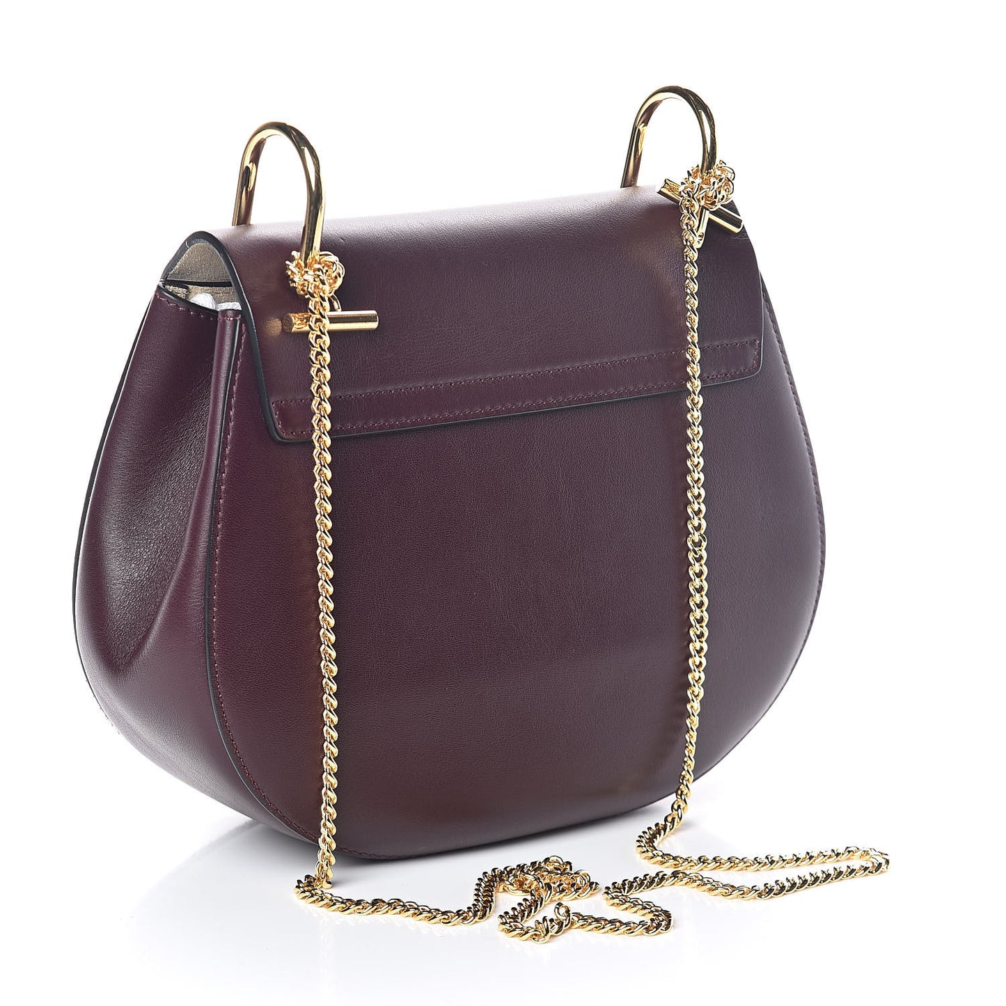 Calfskin Pony Hair Drew Shoulder Bag Sienna Red