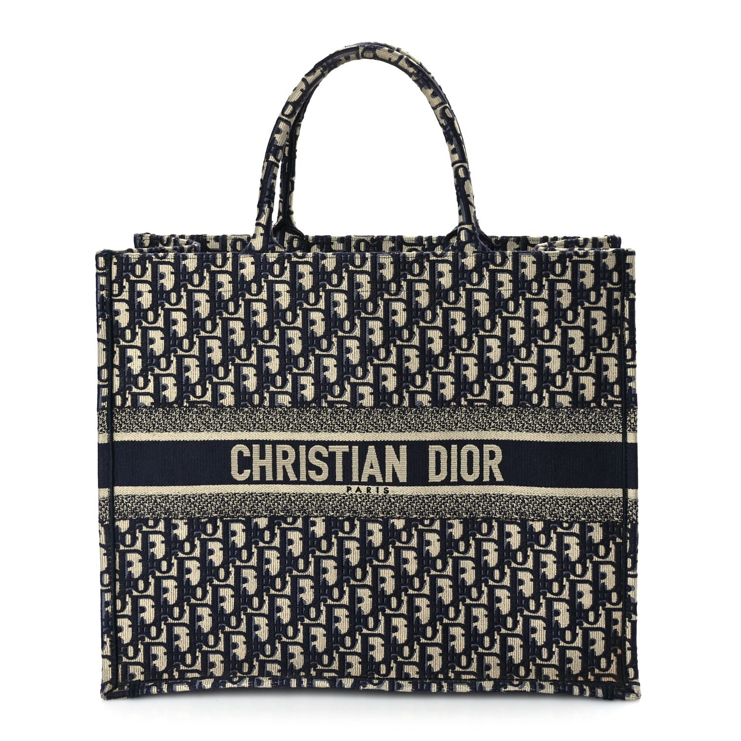 Christian Dior Oblique Large Book Tote Blue Multicolor 1 of 8
