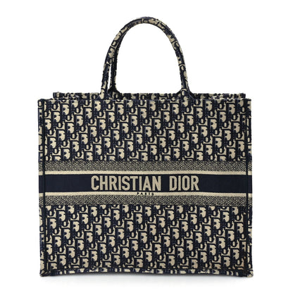 Christian Dior Oblique Large Book Tote Blue Multicolor 1 of 8