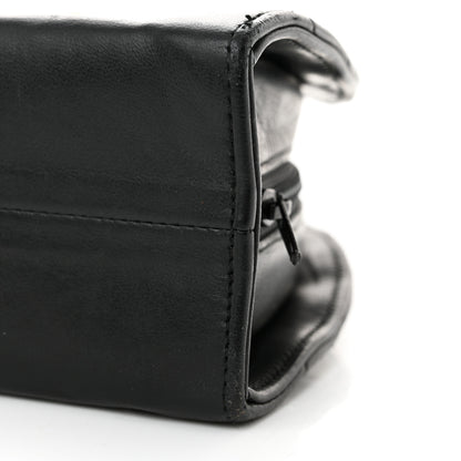 Chanel Lambskin Quilted Small Half Moon Clutch Black 10 of 14