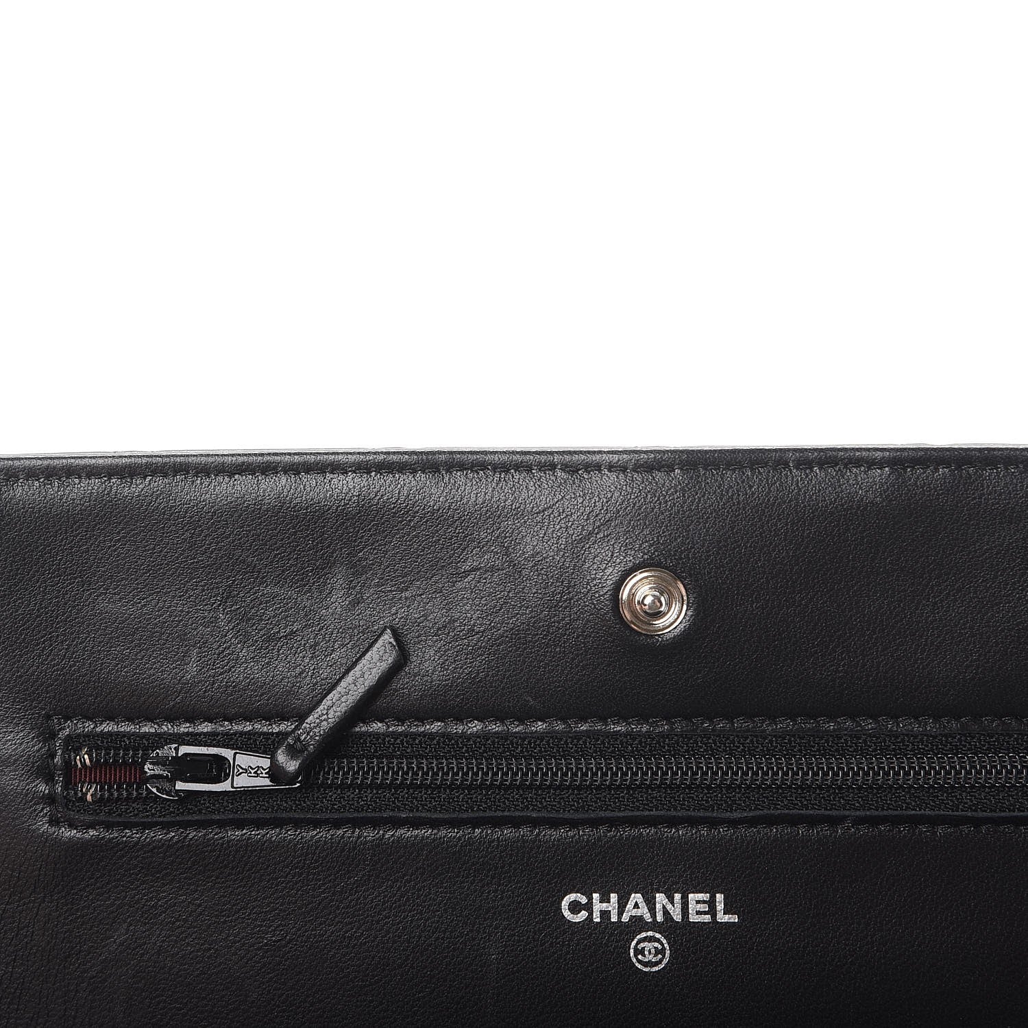 Chanel Lambskin Quilted Wallet On Chain WOC Black 11 of 15
