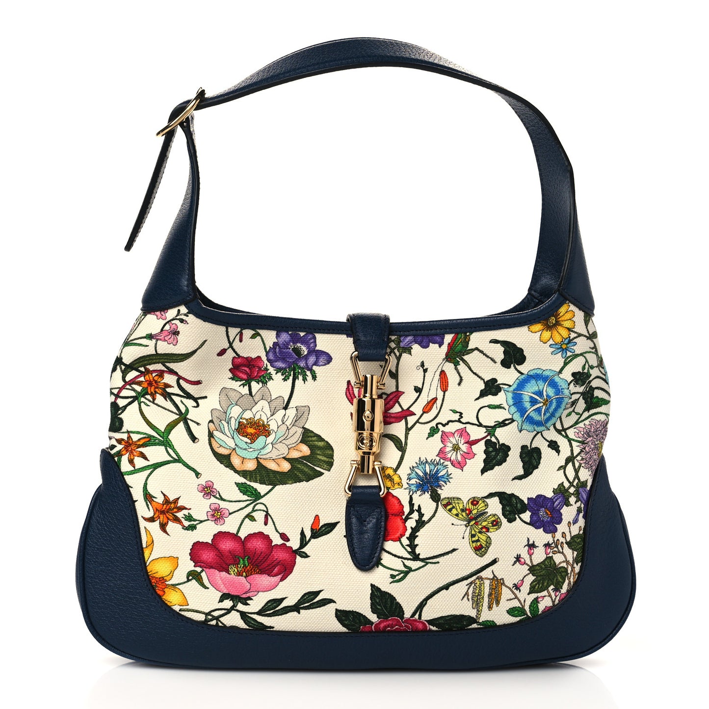 Canvas Flora Medium Jackie Hobo Blue Agata