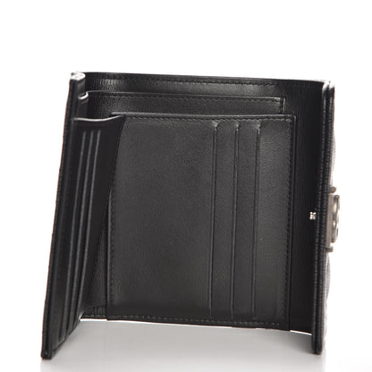 Chanel Caviar Quilted Compact Boy Wallet Black 5 of 9