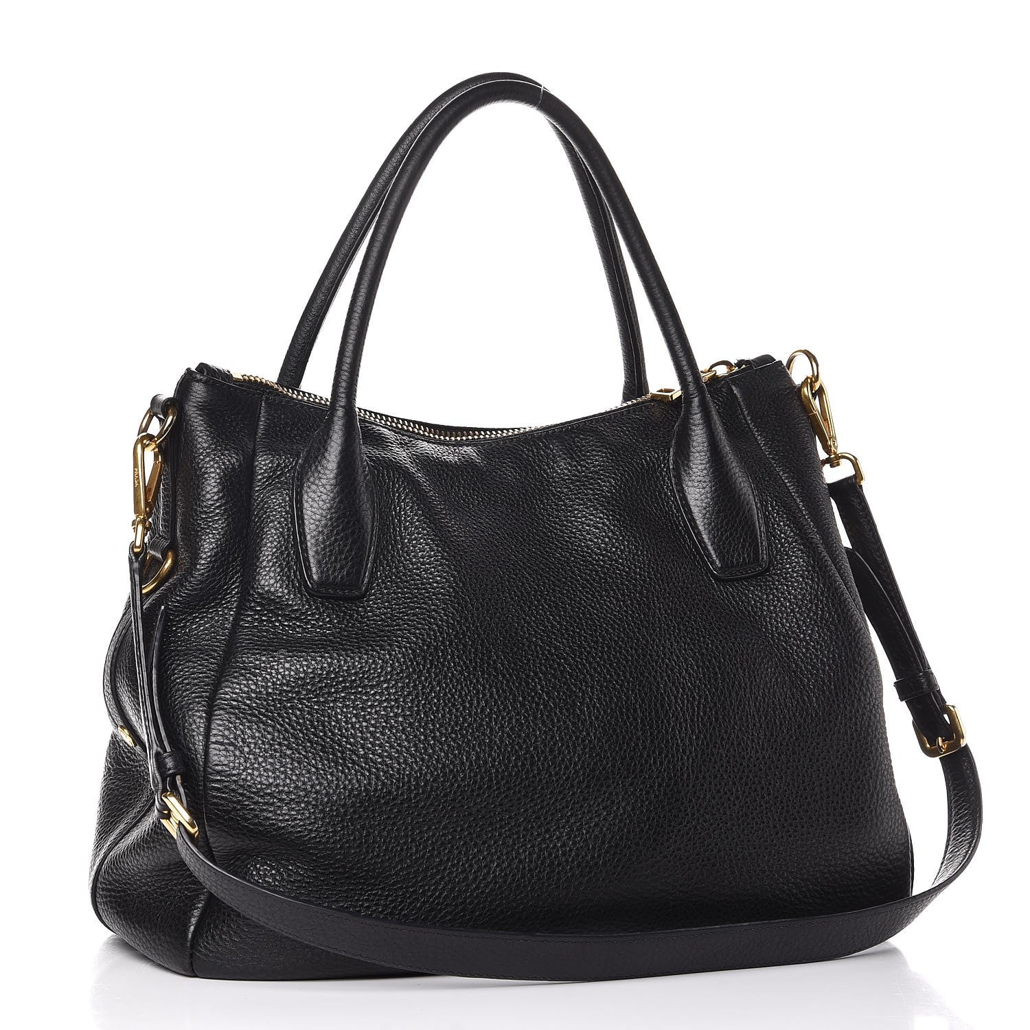 Prada Vitello Daino Tote Black 4 of 11