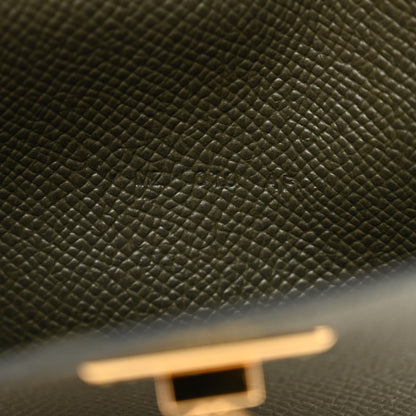 Hermes Epsom Kelly Pocket Compact Wallet Vert De Gris 7 of 8
