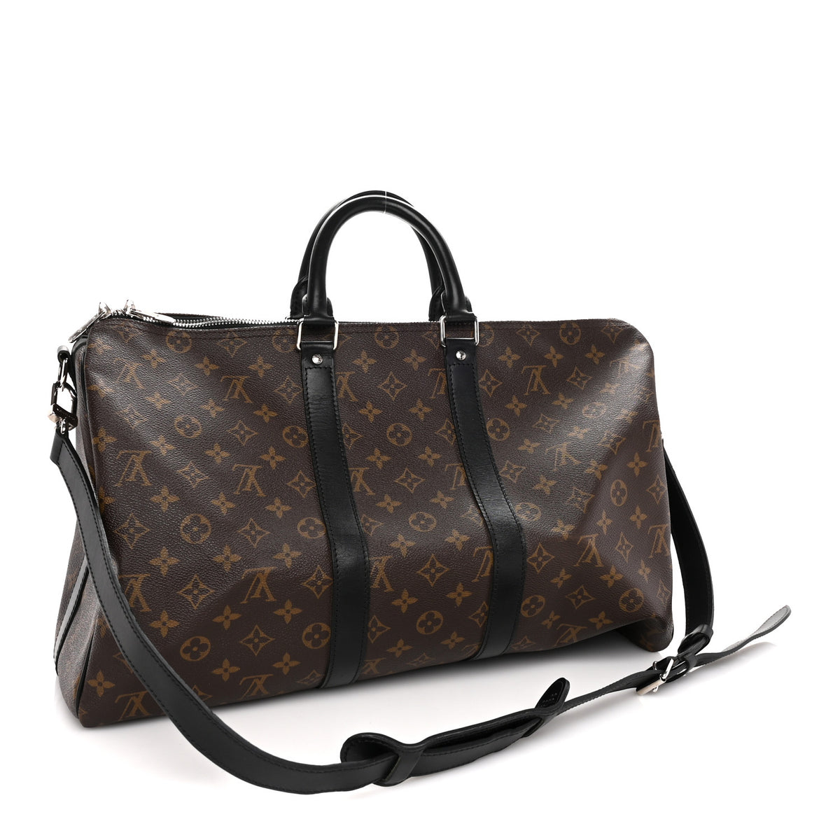 Monogram Macassar Keepall Bandouliere 45 Black
