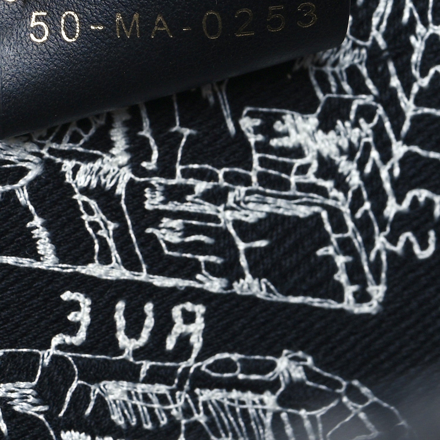 Christian Dior Canvas Embroidered Large Plan De Paris Book Tote Black White 7 of 9