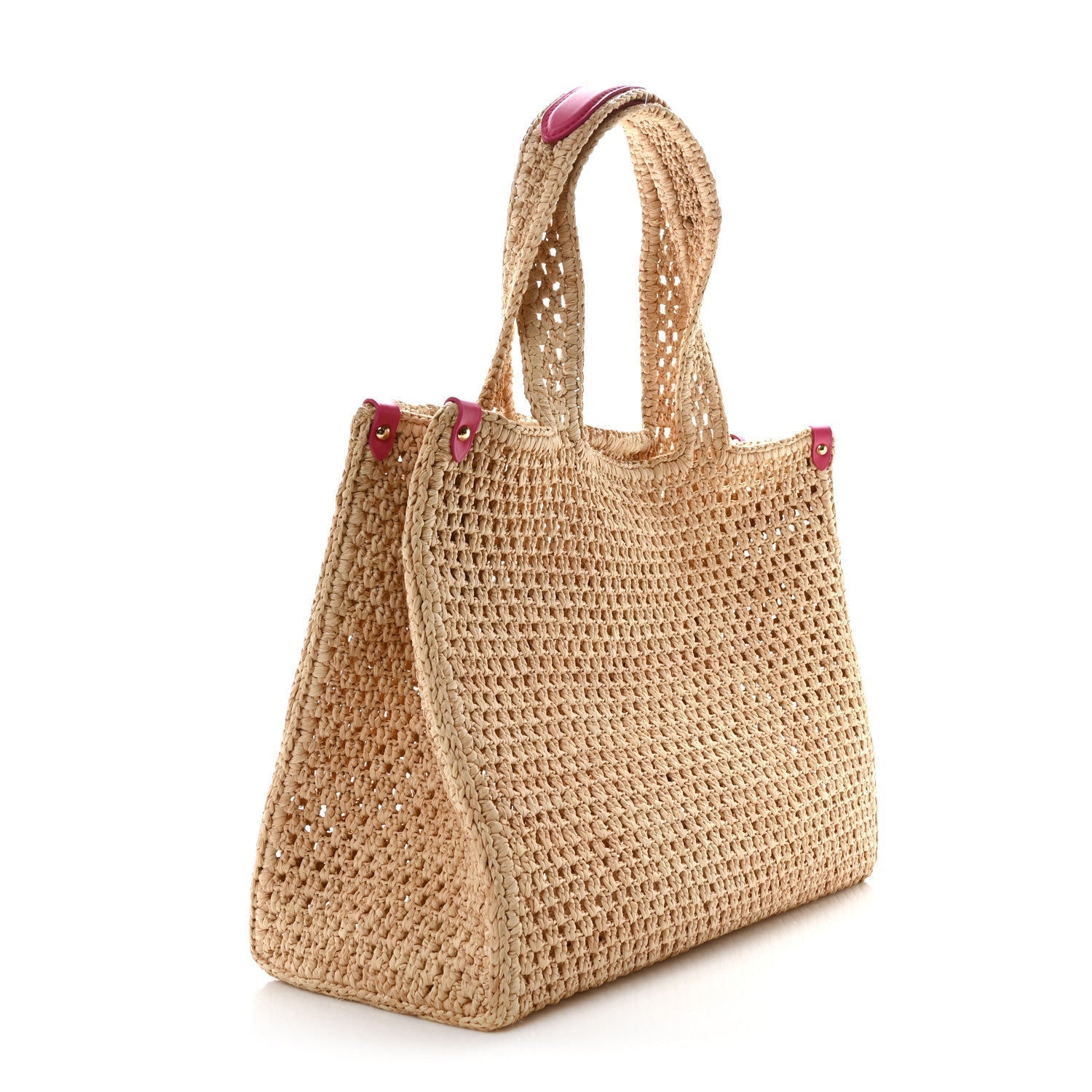Louis Vuitton Raffia Calfskin Monaco OnTheGo MM Rose 4 of 7