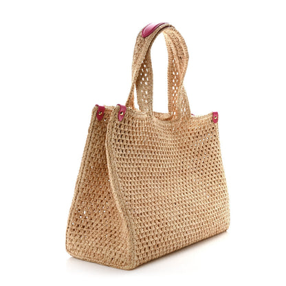 Louis Vuitton Raffia Calfskin Monaco OnTheGo MM Rose 4 of 7