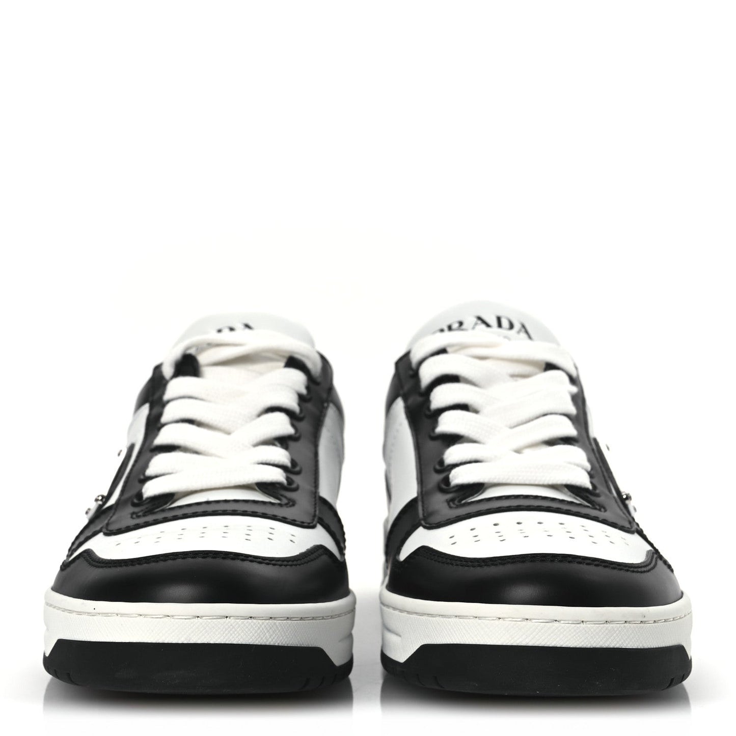 Vitello Sport Spazzolato Rois Metal Triangle Logo Downtown Low Top Sneakers 37.5 White Black