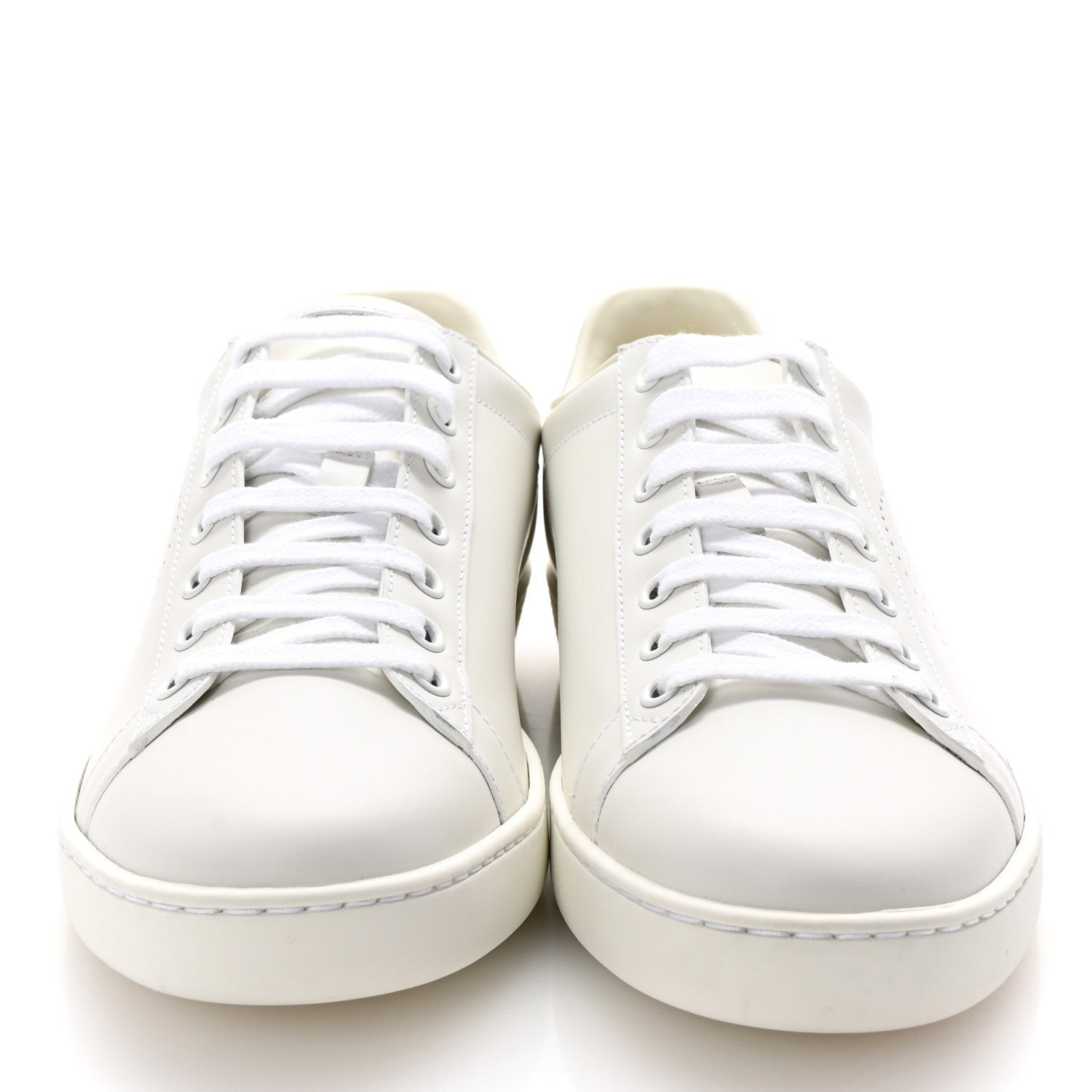 Gucci Calfskin InterLocking G Perforated Womens Ace Sneakers 38.5 White Grey Sky 3 of 7