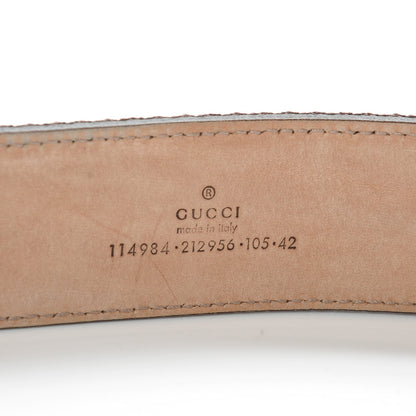 Gucci Canvas Web Interlocking G Belt 105 42 Dark Brown 4 of 6