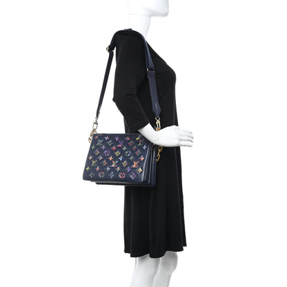 Louis Vuitton Lambskin Embossed Monogram LV Garden Coussin PM Navy 2 of 10