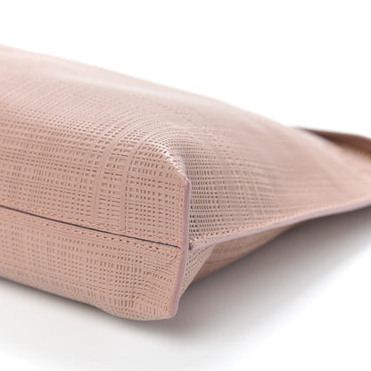 Loewe Calfskin Linen Embossed Large T Pouch Blush 8 of 9