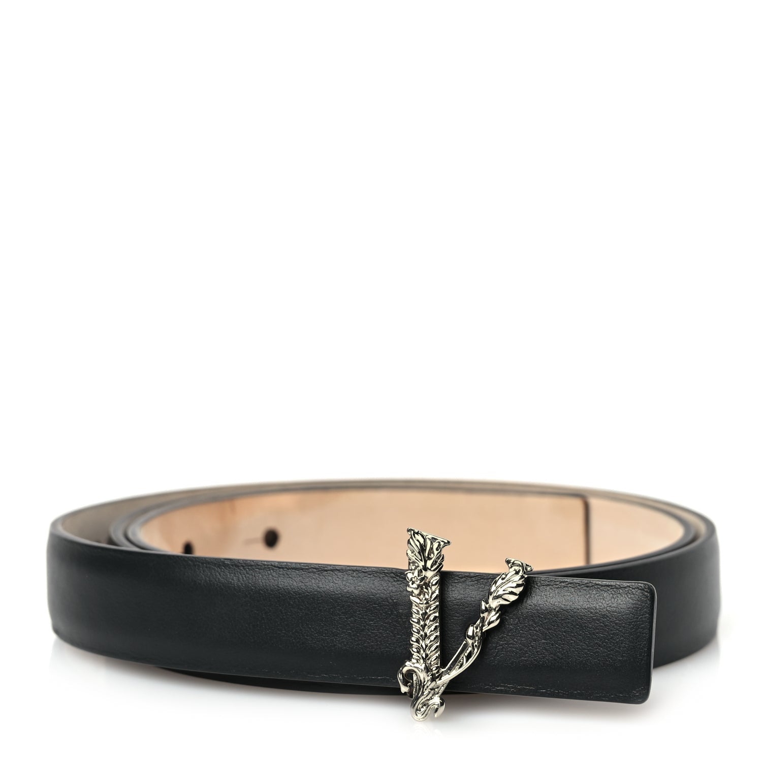 Versace Calfskin Virtus Belt 85 34 Black 1 of 5