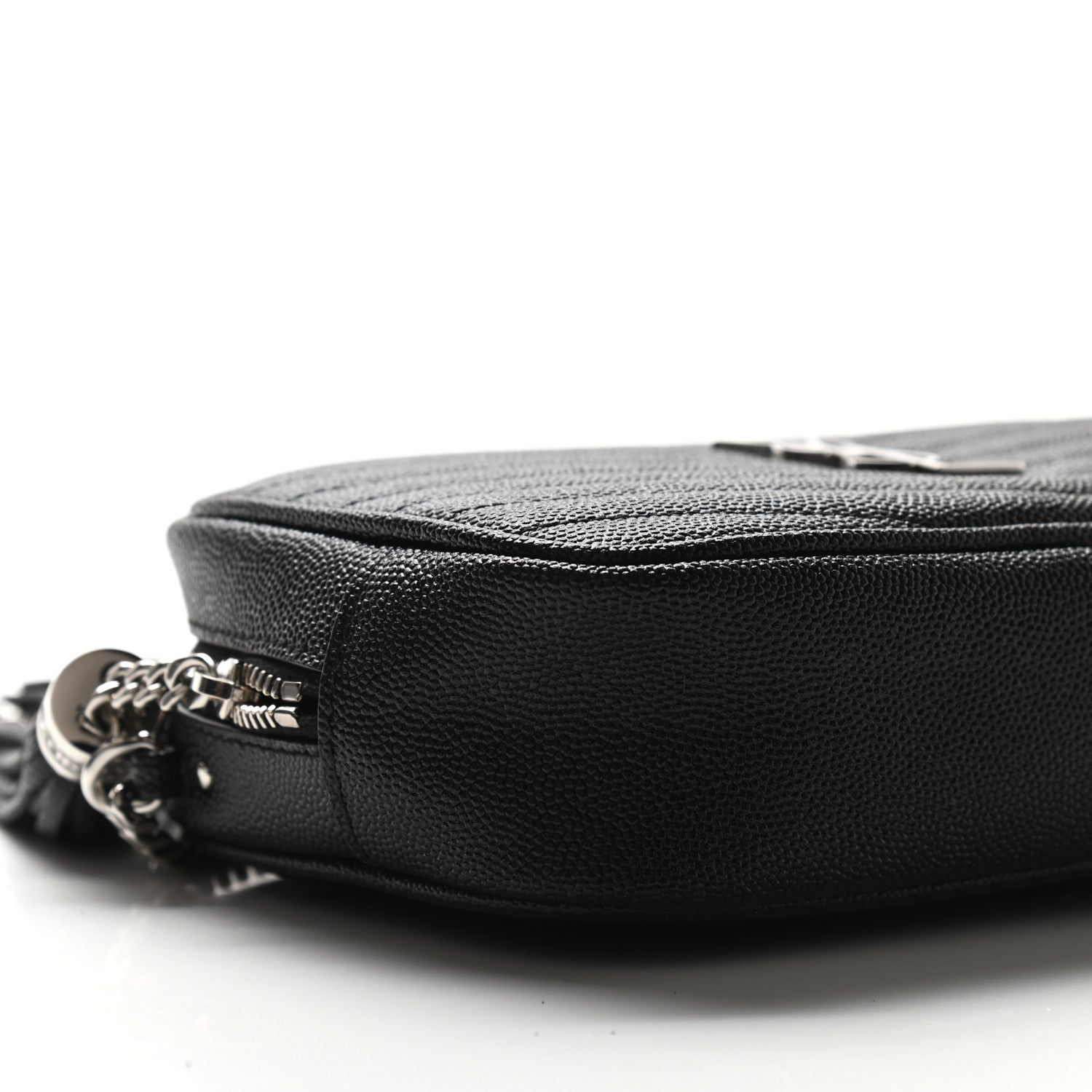 Saint Laurent Grain De Poudre Matelasse Monogram Mini Lou Camera Bag Black 9 of 10