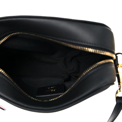 Fendi Vitello Century Bi-Color FF 1974 Embossed Mini Camera Case Maya Black 5 of 10