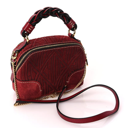 Chloe Suede Mini Daria Chain Bag Red 2 of 8