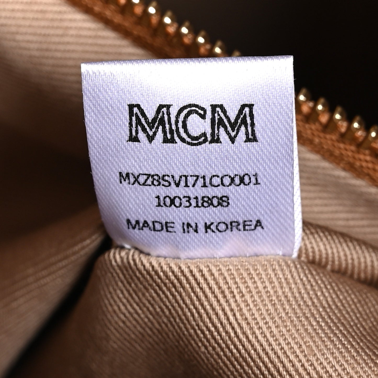 Visetos Large Zip Pouch Cognac