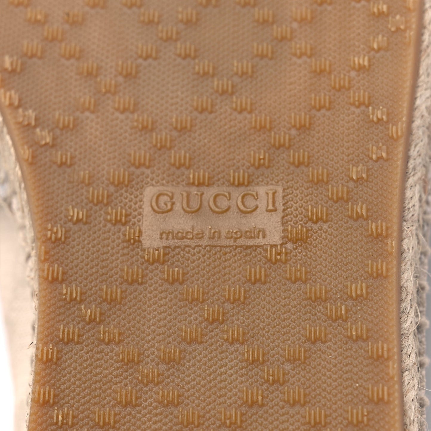 Washed Cotton Miro Soft Calfskin GG Monogram Espadrilles 38 White Mystic