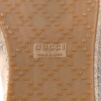 Gucci Washed Cotton Miro Soft Calfskin GG Monogram Espadrilles 38 White Mystic 8 of 10