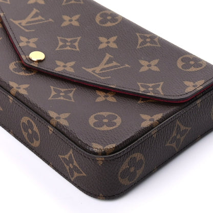 Louis Vuitton Monogram Pochette Felicie Chain Wallet Fuchsia 9 of 9