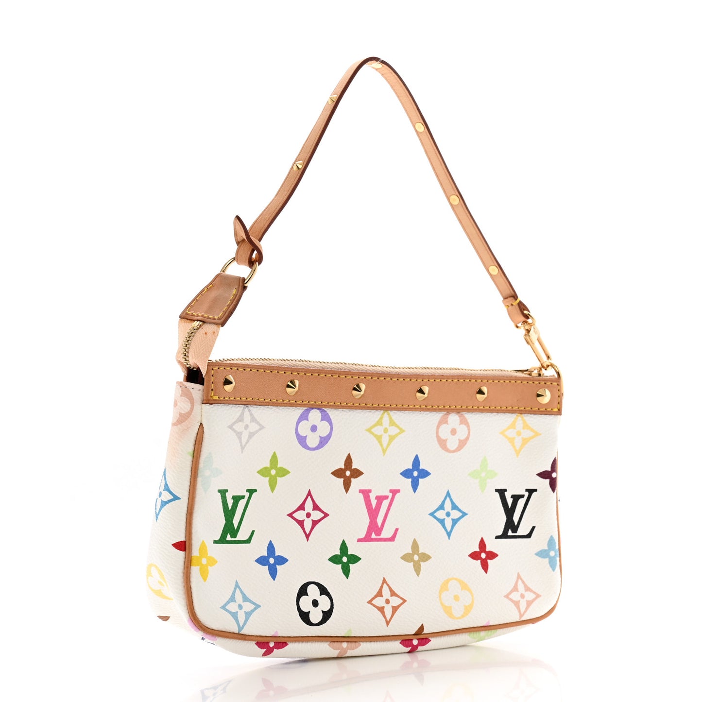 Monogram Multicolor Pochette Accessories White