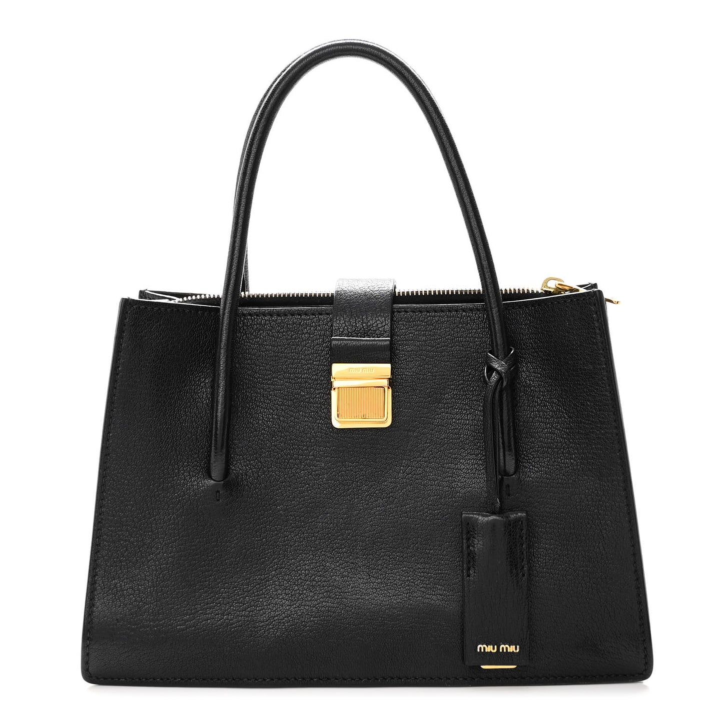 Goatskin Madras Tote Black
