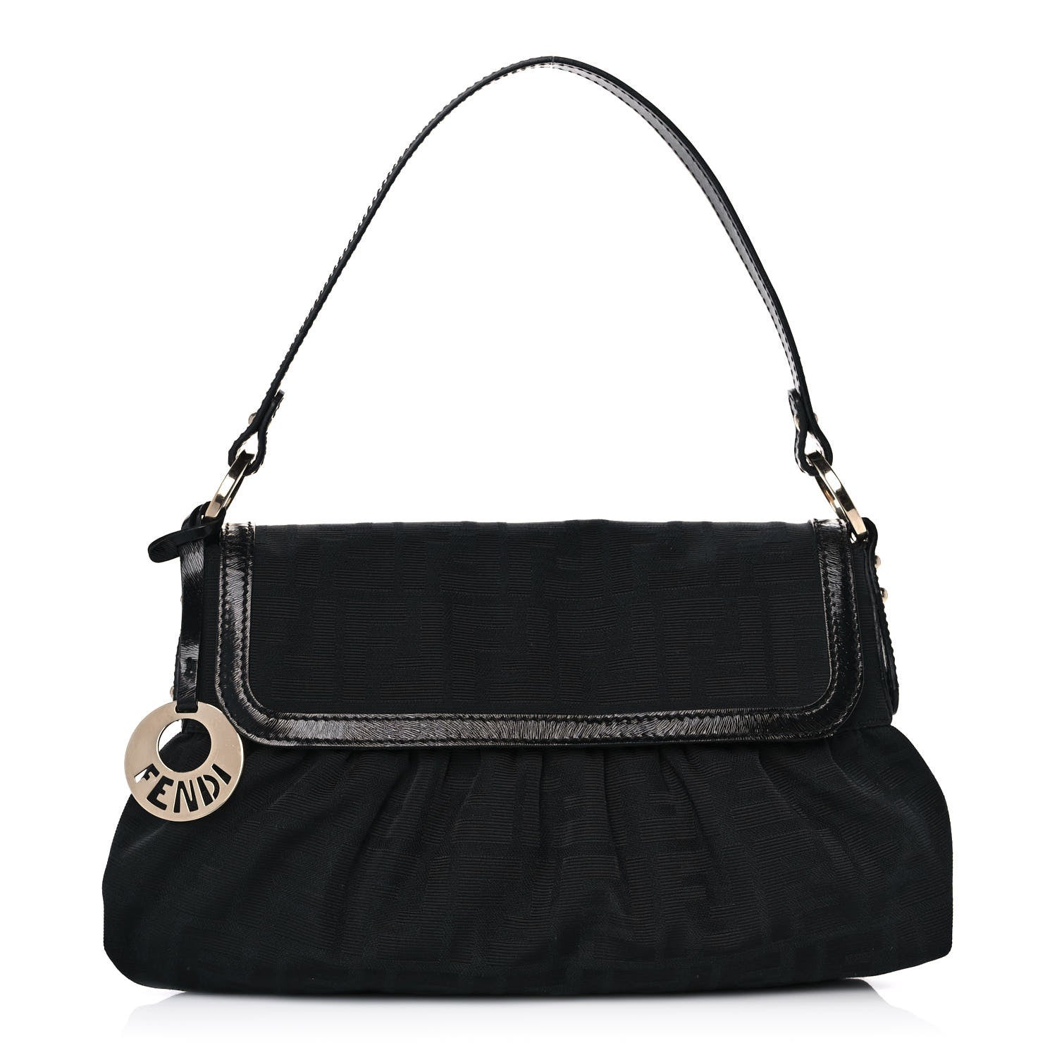 Fendi Zucchino Small Chef Shoulder Bag Black 1 of 11