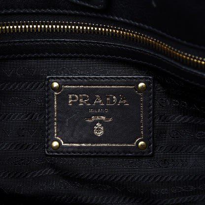 Prada Tessuto Nylon Soft Calf Tote Black 8 of 10