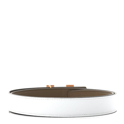 Hermes Epsom Swift 24mm Mini H Belt 85 34 Etoupe White 2 of 7