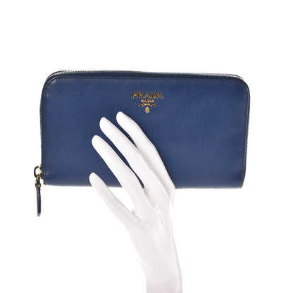 Prada Saffiano Metal Zip Around Wallet Bleuette 2 of 7