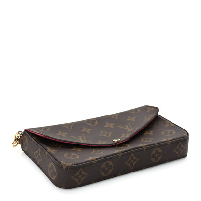 Louis Vuitton Monogram Pochette Felicie Chain Wallet  Fuchsia 4 of 9