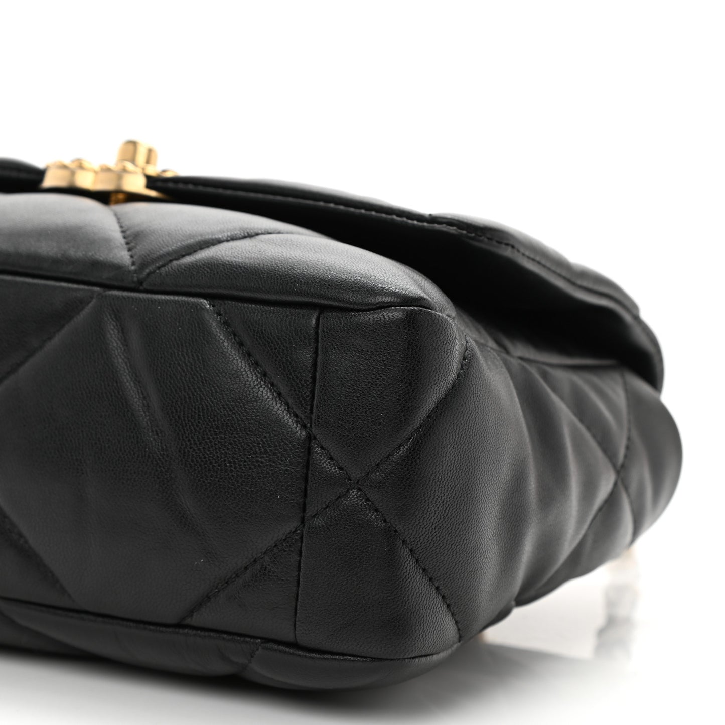 Goatskin Quilted Medium Chanel 19 Flap Black