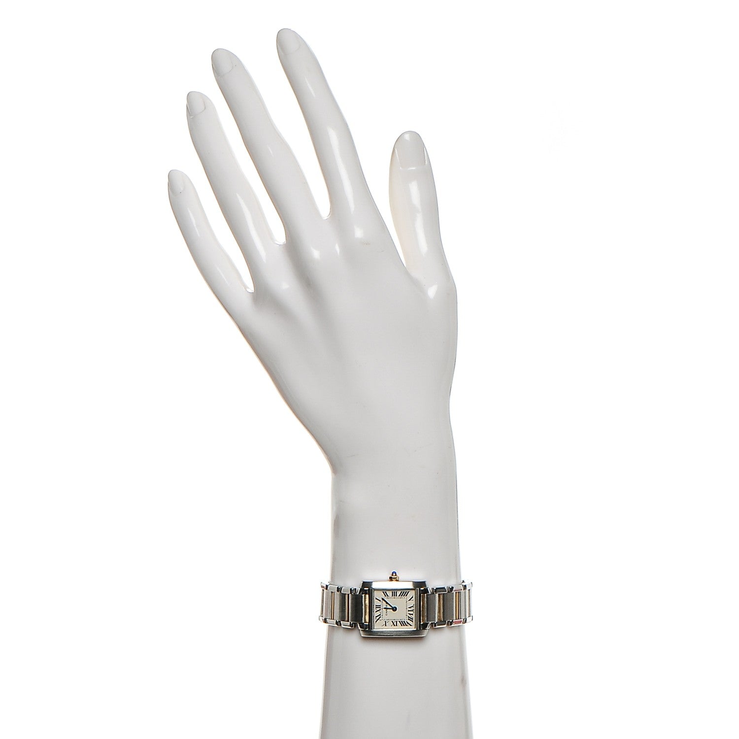 Cartier Stainless Steel 18K Yellow Gold 20mm Tank Francaise Quartz Watch 2 of 8