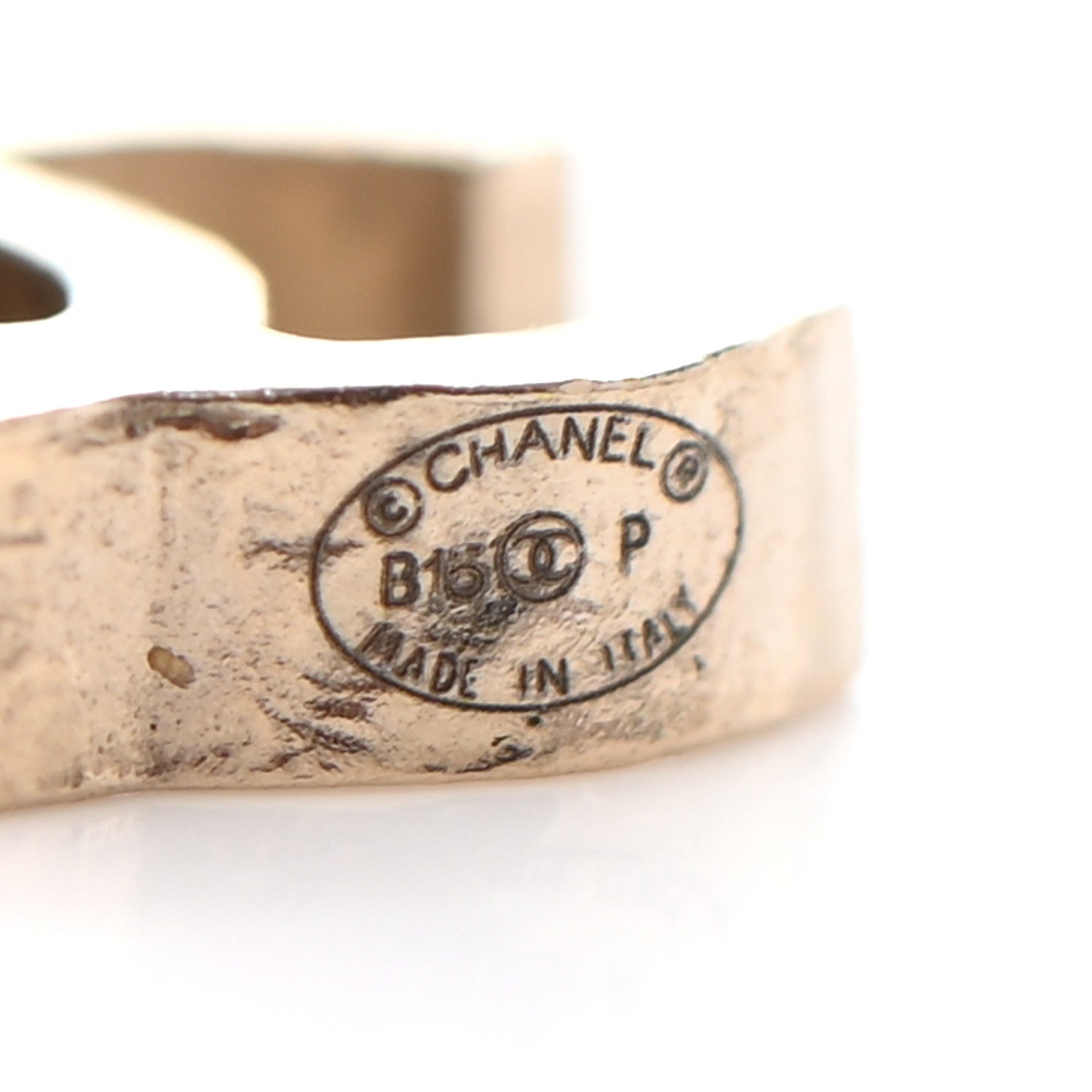 Chanel Medallion Clover CC Drop Earrings Light Gold 4 of 7