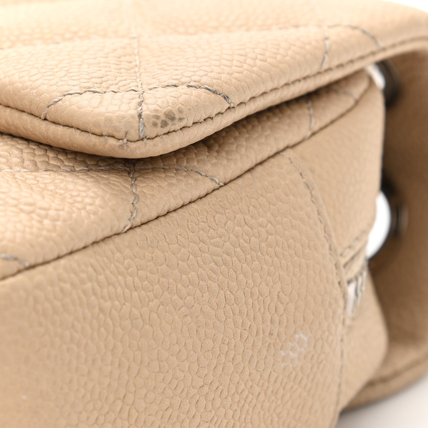 Chanel Caviar Quilted Medium Easy Flap Beige 14 of 18