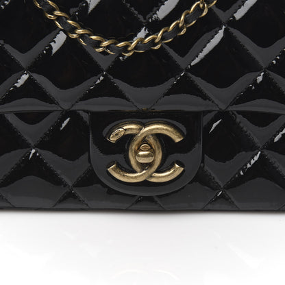 Chanel Patent Goatskin Quilted Medium CC Eyelet Flap Black 11 of 11