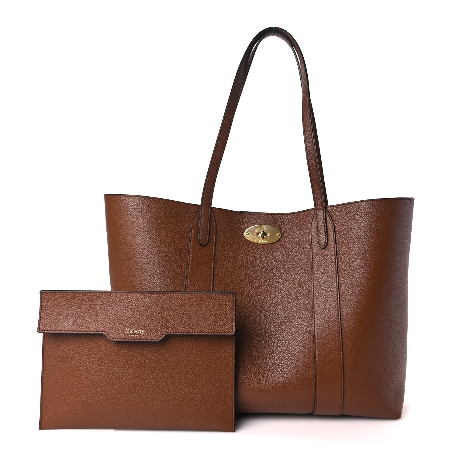 Mulberry Small Classic Grain Bayswater Tote Oak 2 of 8