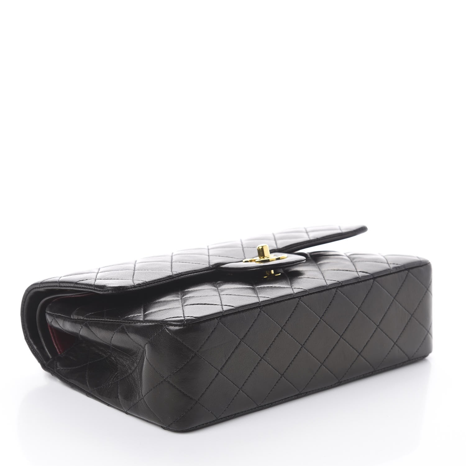 Chanel Lambskin Quilted Medium Double Flap Black 3 of 9