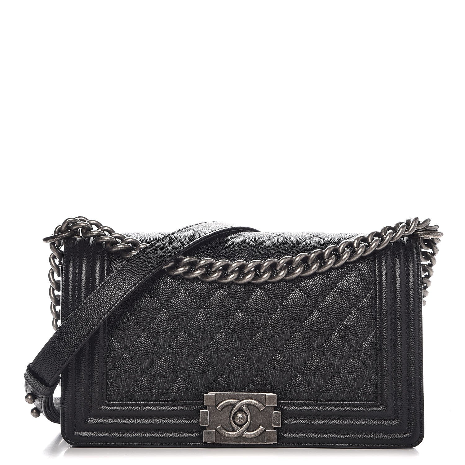 Chanel Caviar Quilted Medium Boy Flap Black 1 of 9