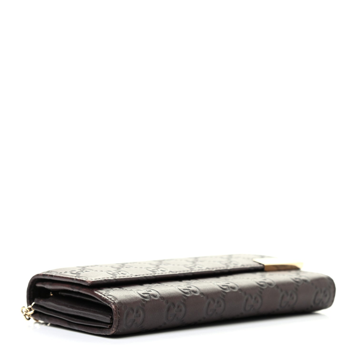 Gucci Guccissima Signature Dice Chain Wallet Chocolate 4 of 7