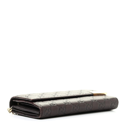 Gucci Guccissima Signature Dice Chain Wallet Chocolate 4 of 7
