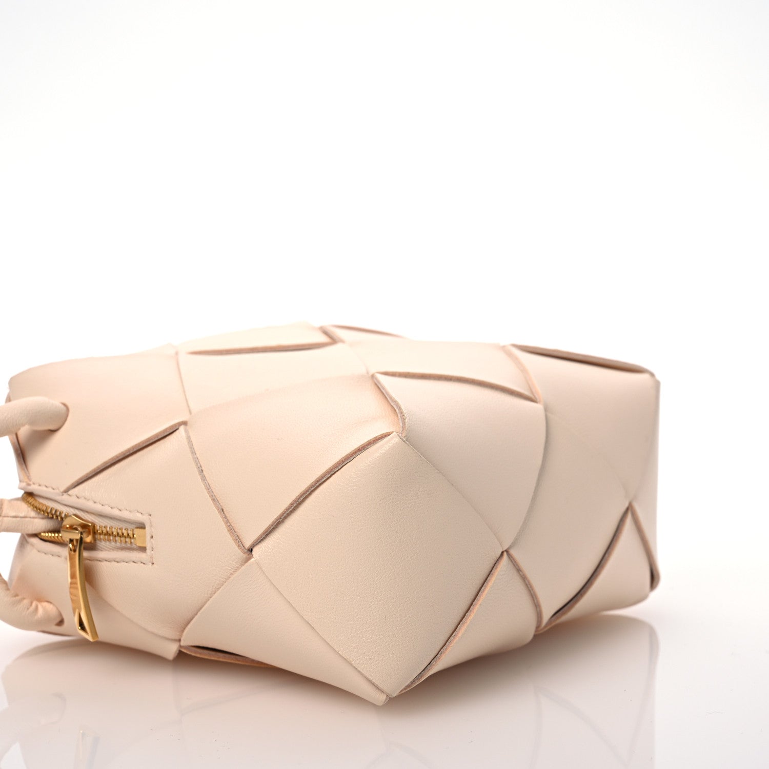 Bottega Veneta Lambskin Maxi Intrecciato Mini Cassette Camera Bag Macaroon 8 of 10